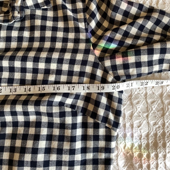 Orvis Women’s Flannel Shirt Med Black Off White Cotton Blend Long Sleeve - Picture 11 of 13